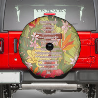 Mahalo Hawaii - Ka Pule a ka Haku Spare Tire Cover Tropical Flowers