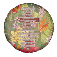 Mahalo Hawaii - Ka Pule a ka Haku Spare Tire Cover Tropical Flowers