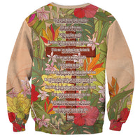 Mahalo Hawaii - Ka Pule a ka Haku Sweatshirt Tropical Flowers