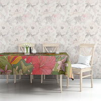 Mahalo Hawaii - Ka Pule a ka Haku Tablecloth Tropical Flowers