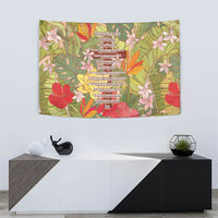 Mahalo Hawaii - Ka Pule a ka Haku Tapestry Tropical Flowers