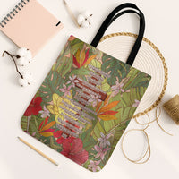 Mahalo Hawaii - Ka Pule a ka Haku Tote Bag Tropical Flowers