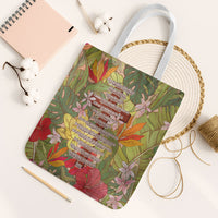 Mahalo Hawaii - Ka Pule a ka Haku Tote Bag Tropical Flowers