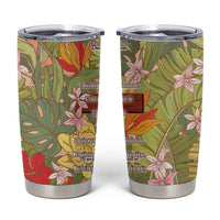 Mahalo Hawaii - Ka Pule a ka Haku Tumbler Cup Tropical Flowers