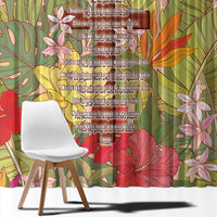 Mahalo Hawaii - Ka Pule a ka Haku Window Curtain Tropical Flowers