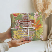 Mahalo Hawaii - The Lord's Prayers Wrapping Paper Tropical Flowers