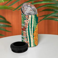 Mahalo Hawaii - Ka Pule a ka Haku 4 in 1 Can Cooler Tumbler Mixed Lei