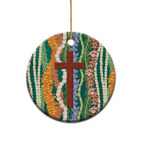 Mahalo Hawaii - Ka Pule a ka Haku Ceramic Ornament Mixed Lei
