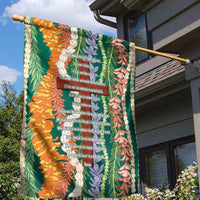 Mahalo Hawaii - Ka Pule a ka Haku Garden Flag Mixed Lei