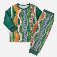 Mahalo Hawaii - Ka Pule a ka Haku Christmas Pajama Set Mixed Lei