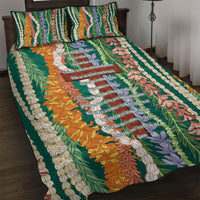 Mahalo Hawaii - Ka Pule a ka Haku Quilt Bed Set Mixed Lei