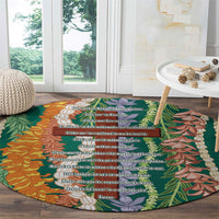 Mahalo Hawaii - Ka Pule a ka Haku Round Carpet Mixed Lei