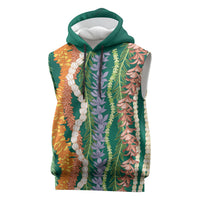 Mahalo Hawaii - Ka Pule a ka Haku Sleeveless Hoodie Mixed Lei