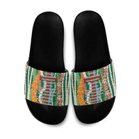 Mahalo Hawaii - Ka Pule a ka Haku Slide Sandals Mixed Lei