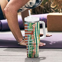 Mahalo Hawaii - Ka Pule a ka Haku Tumbler With Handle Mixed Lei