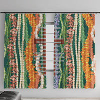 Mahalo Hawaii - Ka Pule a ka Haku Window Curtain Mixed Lei