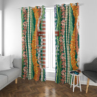 Mahalo Hawaii - Ka Pule a ka Haku Window Curtain Mixed Lei