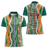 Mahalo Hawaii - Ka Pule a ka Haku Women Polo Shirt Mixed Lei