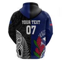 Personalised New Zealand Vs Samoa Rugby Hoodie Go Champions LT7 - Polynesian Pride