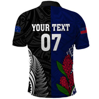 Personalised New Zealand Vs Samoa Rugby Polo Shirt Go Champions LT7