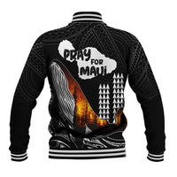 Hawaii Humpback Whale Baseball Jacket Be Strong - Pray For Maui LT7 - Polynesian Pride