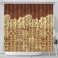 Niue Hiapo Motif Shower Curtain Tapa Classic LT7 - Polynesian Pride