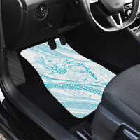 Sharks Couple Dreamy Polynesians Floral Sea Car Mats Turquoise - Polynesian Pride