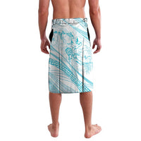 Sharks Couple Dreamy Polynesians Floral Sea Lavalava Turquoise - Polynesian Pride