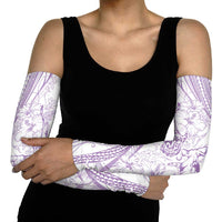 Sharks Couple Dreamy Polynesians Floral Sea Arm Sleeves Lilac LT7 - Polynesian Pride