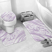 Sharks Couple Dreamy Polynesians Floral Sea Bathroom Set Lilac - Polynesian Pride
