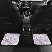 Sharks Couple Dreamy Polynesians Floral Sea Car Mats Lilac - Polynesian Pride
