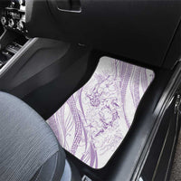 Sharks Couple Dreamy Polynesians Floral Sea Car Mats Lilac - Polynesian Pride
