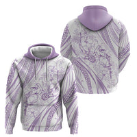 Sharks Couple Dreamy Polynesians Floral Sea Hoodie Lilac - Polynesian Pride