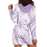Sharks Couple Dreamy Polynesians Floral Sea Hoodie Dress Lilac - Polynesian Pride