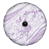 Sharks Couple Dreamy Polynesians Floral Sea Spare Tire Cover Lilac - Polynesian Pride