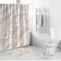 Sharks Couple Dreamy Polynesians Floral Sea Bathroom Set Hazel - Polynesian Pride