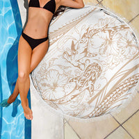 Sharks Couple Dreamy Polynesians Floral Sea Beach Blanket Hazel - Polynesian Pride