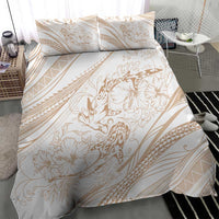 Sharks Couple Dreamy Polynesians Floral Sea Bedding Set Hazel - Polynesian Pride
