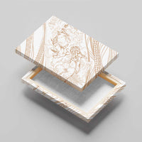 Sharks Couple Dreamy Polynesians Floral Sea Canvas Wall Art Hazel - Polynesian Pride