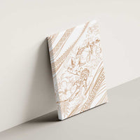 Sharks Couple Dreamy Polynesians Floral Sea Canvas Wall Art Hazel - Polynesian Pride