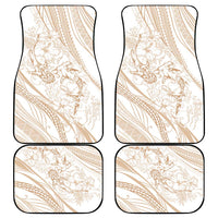 Sharks Couple Dreamy Polynesians Floral Sea Car Mats Hazel - Polynesian Pride