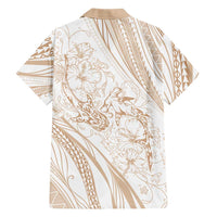 Sharks Couple Dreamy Polynesians Floral Sea Family Matching Mermaid Dress and Hawaiian Shirt Hazel LT7 - Polynesian Pride