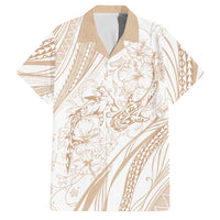 Sharks Couple Dreamy Polynesians Floral Sea Family Matching Tank Maxi Dress and Hawaiian Shirt Hazel LT7 Dad's Shirt - Short Sleeve Hazel - Polynesian Pride