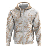 Sharks Couple Dreamy Polynesians Floral Sea Hoodie Hazel - Polynesian Pride
