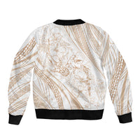 Sharks Couple Dreamy Polynesians Floral Sea Sleeve Zip Bomber Jacket Hazel LT7 - Polynesian Pride