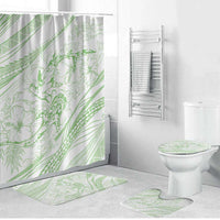 Sharks Couple Dreamy Polynesians Floral Sea Bathroom Set Emerald - Polynesian Pride