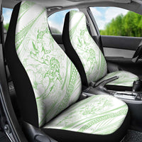 Sharks Couple Dreamy Polynesians Floral Sea Car Seat Cover Emerald - Polynesian Pride