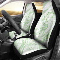Sharks Couple Dreamy Polynesians Floral Sea Car Seat Cover Emerald - Polynesian Pride