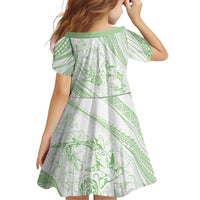 Sharks Couple Dreamy Polynesians Floral Sea Family Matching Summer Maxi Dress and Hawaiian Shirt Emerald - Polynesian Pride