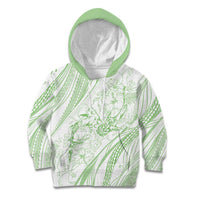 Sharks Couple Dreamy Polynesians Floral Sea Kid Hoodie Emerald LT7 Hoodie Emerald - Polynesian Pride